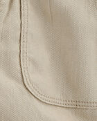 Toddler Pull-On Twill Shorts - Khaki, image 5 of 6 slides