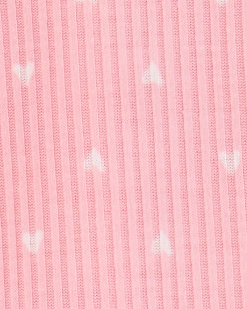 Kid 2-Piece Heart Loose Fit Pyjamas - Pink, image 2 of 3 slides