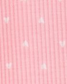 Kid 2-Piece Heart Loose Fit Pyjamas - Pink, image 2 of 3 slides