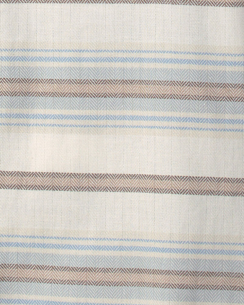 Boys Striped Long-Sleeve Hooded Button-Down Shirt, image 2 of 3 slides