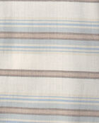 Boys Striped Long-Sleeve Hooded Button-Down Shirt, image 2 of 3 slides