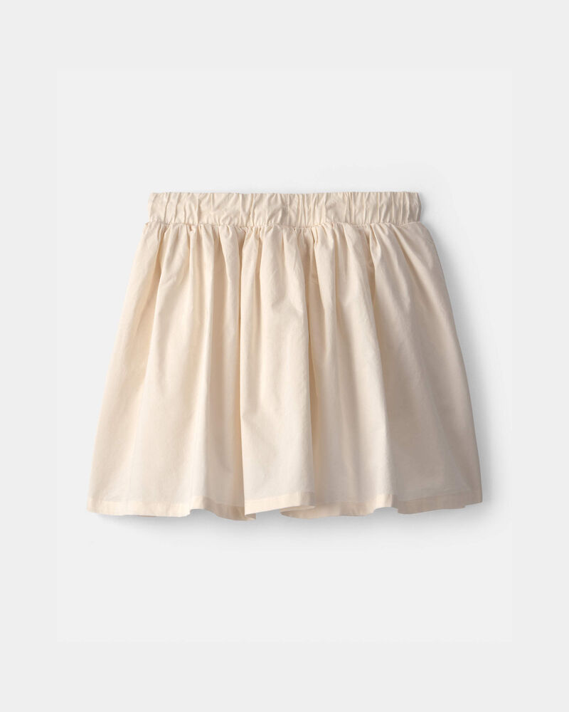 Girls Floral Embroidered Skirt - Ivory, image 2 of 4 slides