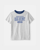 Jeune - T-shirt imprim&eacute; Chasse aux &oelig;ufs de P&acirc;ques - Gris, image 1 sur 2 diapositives