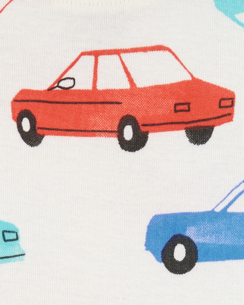 Baby 4-Piece Striped Car 100% Snug Fit Cotton Pyjamas, image 3 of 4 slides