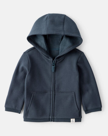 Baby Boy Long-Sleeve Zip-Up Jacket - Navy Blue, 