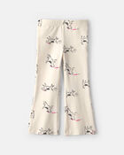 Toute-petite fille - Legging extensible &agrave; jambe &eacute;vas&eacute;e en coton &agrave; motif chien - Cr&egrave;me, image 2 sur 3 diapositives