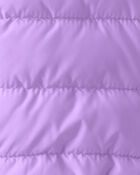 Toddler Girl Midweight Packable Puffer - Purple, image 4 of 4 slides