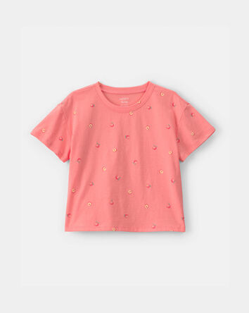 Toddler Girl Peaches Tee - Orange, 