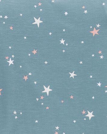 Pyjama 2 pièces en polyester de coupe ample à étoile, 