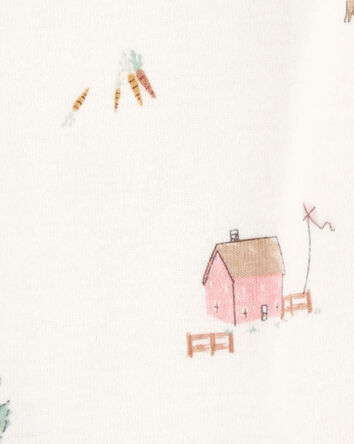 Baby 4-Piece Barn Print Outfit Set, 