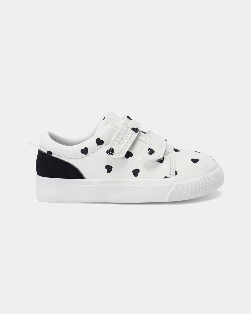 Tout-petit fille - Chaussures tout aller &agrave; imprim&eacute; de coeurs - Blanc/Noir, image 2 sur 6 diapositives