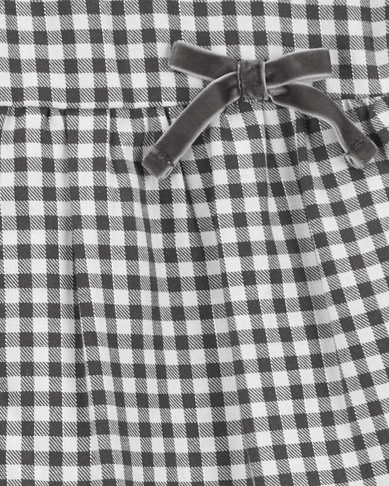 Baby Checkered Twill Long-Sleeve Fashion Top, image 2 of 3 slides