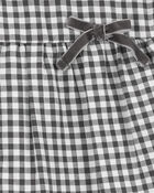 Baby Checkered Twill Long-Sleeve Fashion Top, image 2 of 3 slides