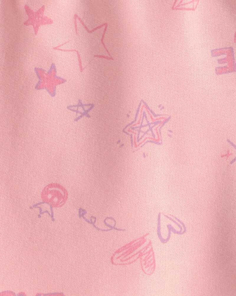 Girls Star French Terry Shorts - Pink, image 3 of 4 slides
