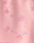 Girls Star French Terry Shorts - Pink, image 3 of 4 slides