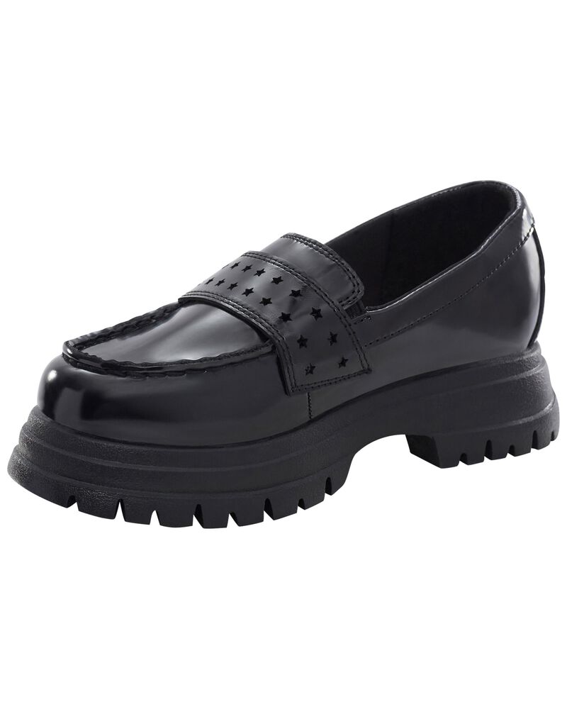 Kid Block Heel Slip-On Loafers, image 6 of 7 slides
