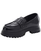 Kid Block Heel Slip-On Loafers, image 6 of 7 slides