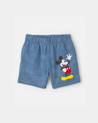 Toddler 2-Piece Disney&copy; Mickey Mouse French Terry Top & Short Set - Blue, image 3 of 5 slides