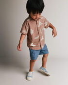 Toddler Boy Cargo Short with Zipper Pocket - Slate, image 3 of 6 slides
