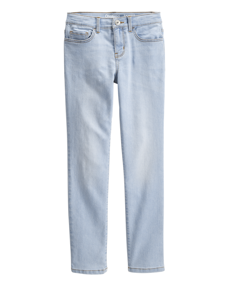 Kid Skinny Jeans in Blue Ice Wash, image 1 of 4 slides