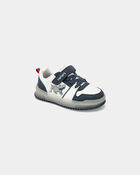 Tout-petit gar&ccedil;on - Chaussures d&eacute;contract&eacute;es lumineuses &agrave; motif dinosaure - Blanc/Bleu, image 1 sur 6 diapositives