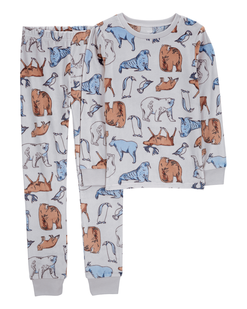 Kids Boys Kid 2 Piece Woodland Fuzzy Velboa Pyjama Set 10 Carter s