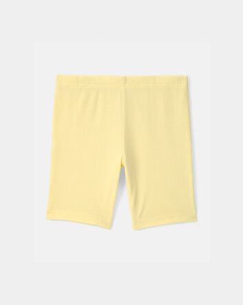 Girls Solid Bike Shorts - Yellow, 