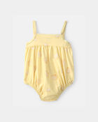 Baby Girl 1-Piece Shell Swimsuit - Yellow, image 3 of 5 slides