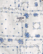Toddler Girl Bandana Overalls - White, image 3 of 4 slides