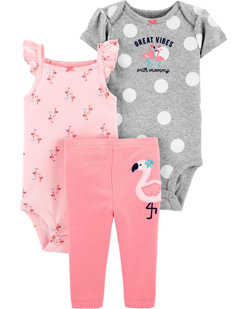 3-Piece Flamingo Little Character Set, image 1 of 4 slides