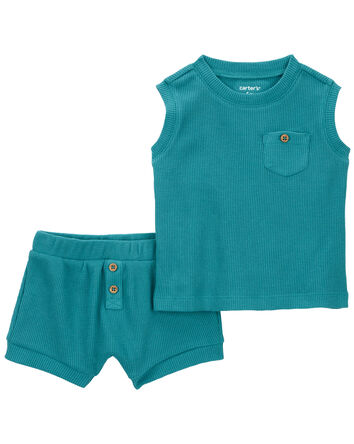 2-Piece Ribbed Outfit Set, 