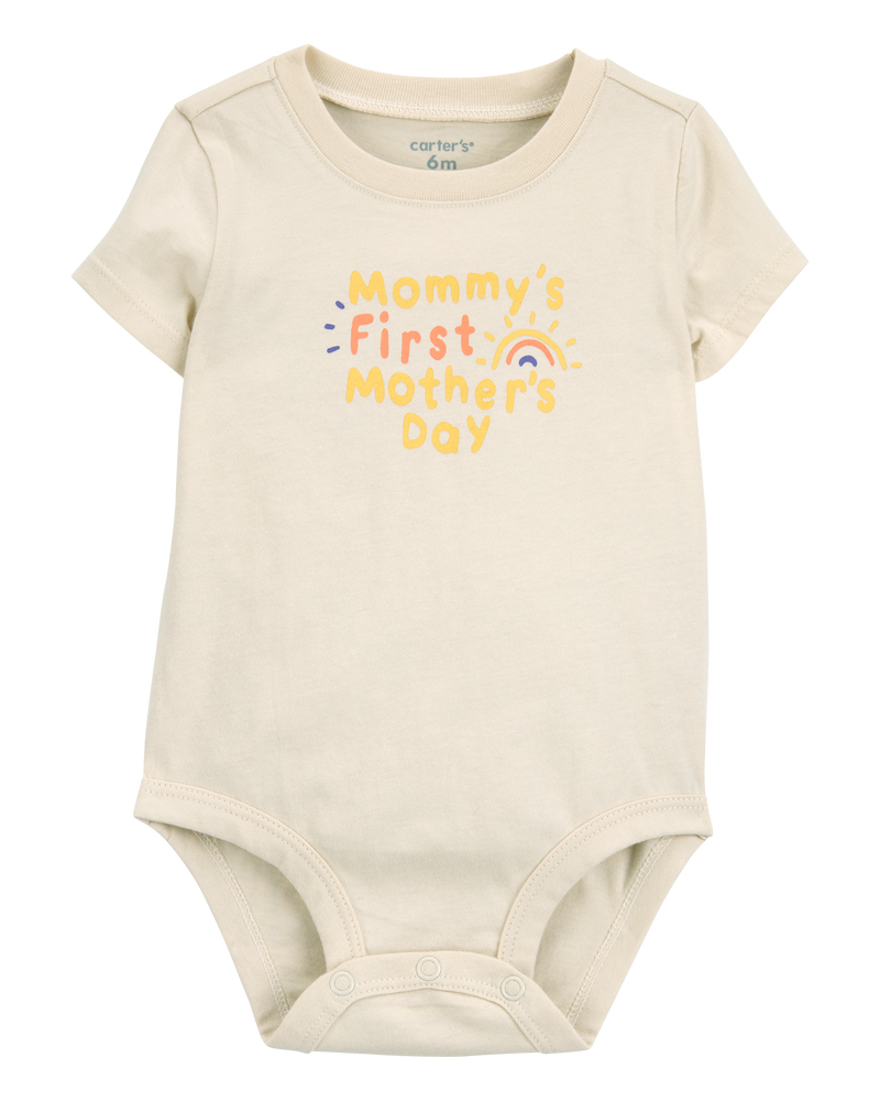 Baby Mother's Day Short-Sleeve Bodysuit - Ivory, image 1 of 3 slides
