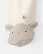 Baby Easter Bunny 100% Cotton Sleeper -Cream, image 3 of 5 slides