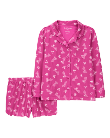 Kid Barbie Coat Style Loose Fit 2-Piece Pyjamas - Pink, 