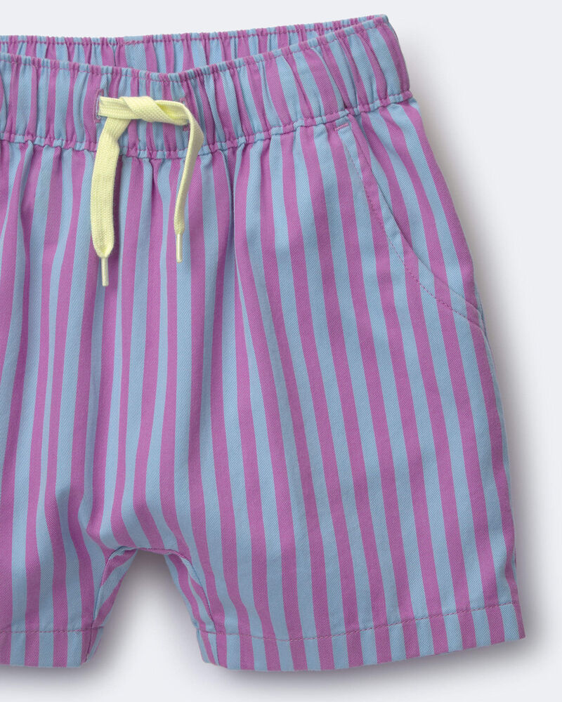 Toddler Boy Playground Shorts in Stripes - Blue/Purple, image 7 of 7 slides