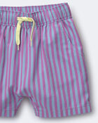 Toddler Boy Playground Shorts in Stripes - Blue/Purple, image 7 of 7 slides