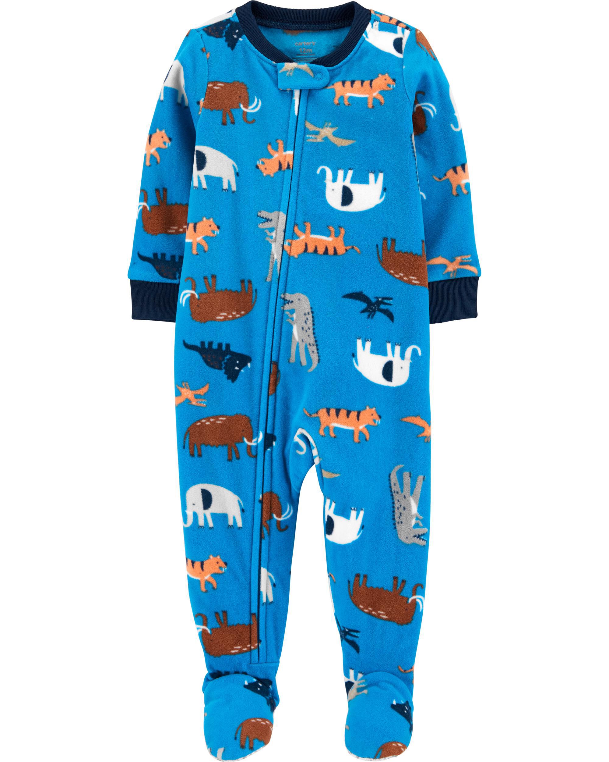 Carters Little Boys 1 Piece Abominable Snowman Fleece Size 4T Turquoise