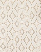 Toddler Striped Eyelet Tank Dress - Ivory, image 4 of 5 slides