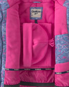 Girls 2 Piece Hearts Print Snowsuit- Grey
, image 5 of 13 slides