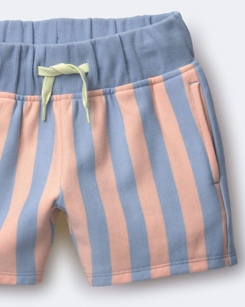 Toddler City Park&trade; Short in Stripes - Blue/Pink, image 6 of 6 slides