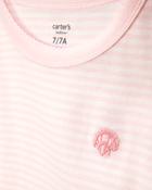 Kid Shell Print Snug Fit Cotton 4-Piece Pyjamas, image 2 of 5 slides