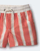 Tout-petit gar&ccedil;on - Short maillot de bain &agrave; rayures - Orange, image 7 sur 7 diapositives