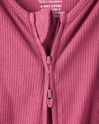 Baby Girl PurelySoft Long-Sleeve Sleeper- Pink, image 6 of 8 slides