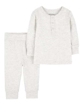Baby 2-Piece PurelySoft Outfit Set - Grey, 