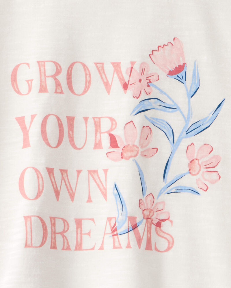 Girls 2-Piece Grown Your Own Dreams Floral Loose Fit Pyjamas, image 3 of 4 slides