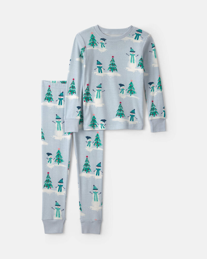 Toddler 2-Piece Snowman Snug Fit 2-Piece Pyjama Set, image 1 of 3 slides