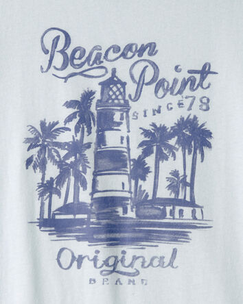 Jeune - T-shirt imprim&eacute; Lighthouse - Bleu, 