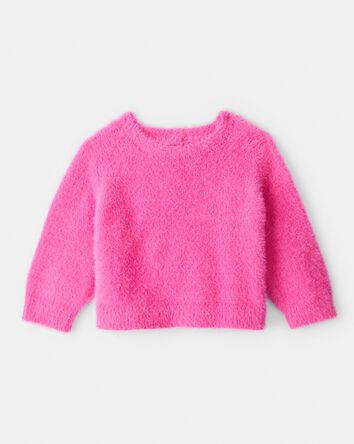 Baby Girl Brushed Sweater - Pink, 