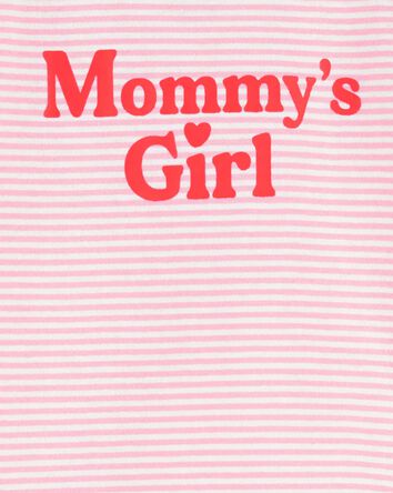 Mommy's Girl Striped Cotton Bodysuit, 