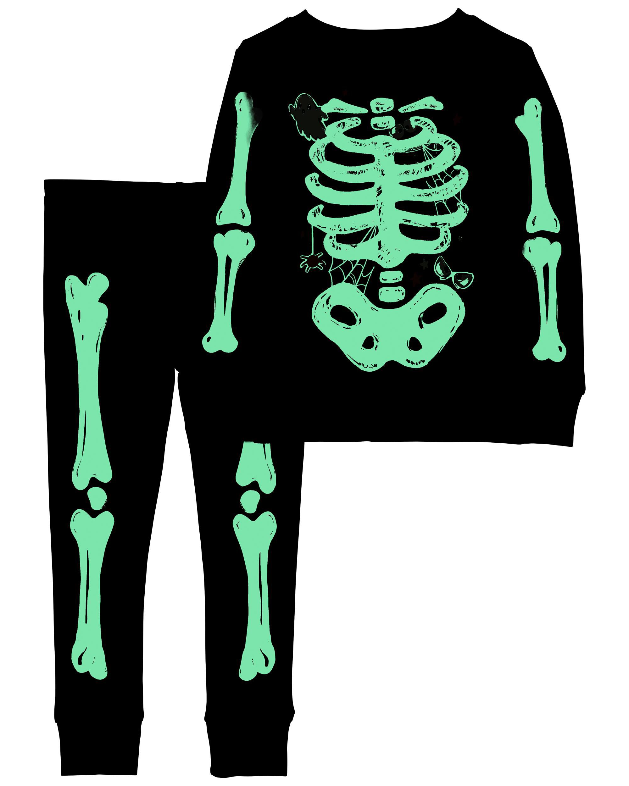 Toddler 2 Piece Halloween Skeleton 100 Snug Fit Cotton Pyjamas